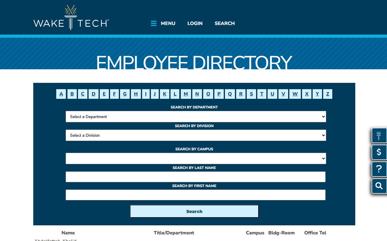 Wake Tech employee directory for Cary phone number searches